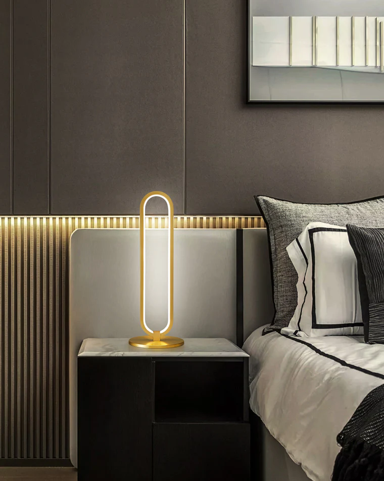 WOMO Long Oval LED Brass Table Lamp-WM8034 - Image 4