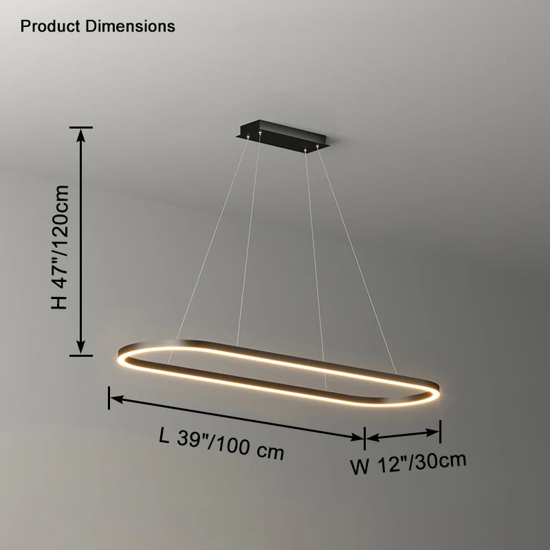 WOMO Oval Led Chandelier-WM2434 - Image 9