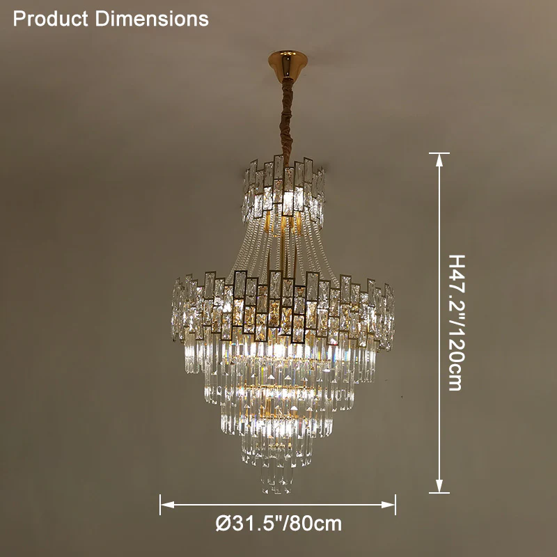 WOMO Massive Tiered Crystal Chandelier-WM2380 - Image 36