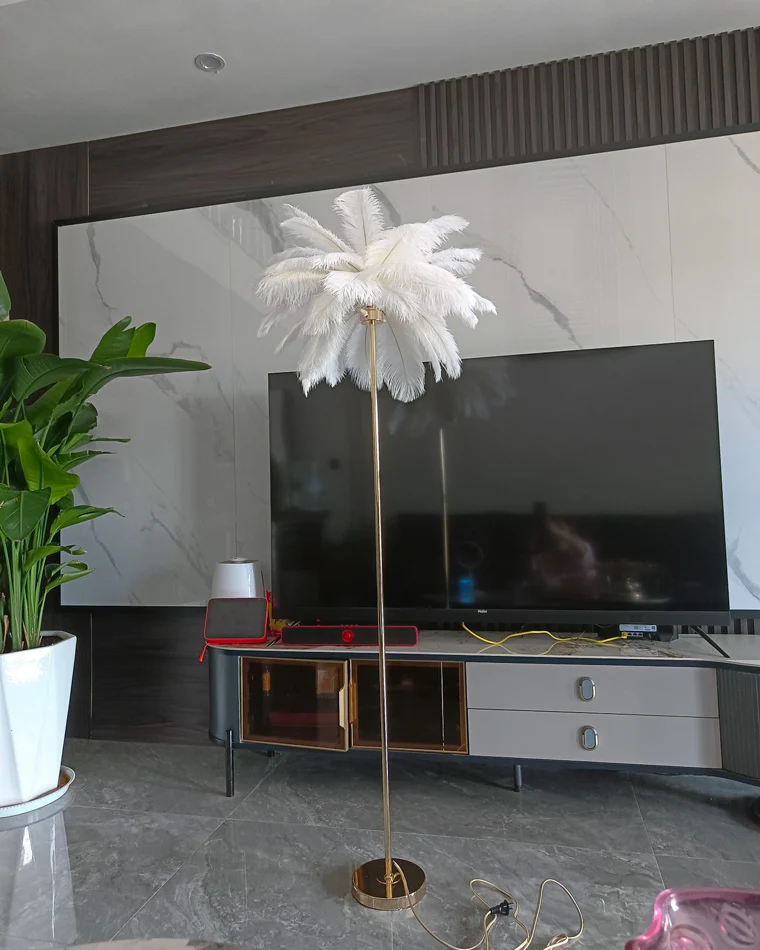 WOMO Feather Palm Tree Floor Lamp with Tray-WM7052 - Image 30