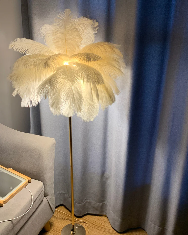 WOMO Feather Palm Tree Floor Lamp with Tray-WM7052 - Image 33