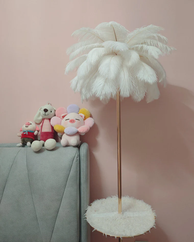 WOMO Feather Palm Tree Floor Lamp with Tray-WM7052 - Image 38