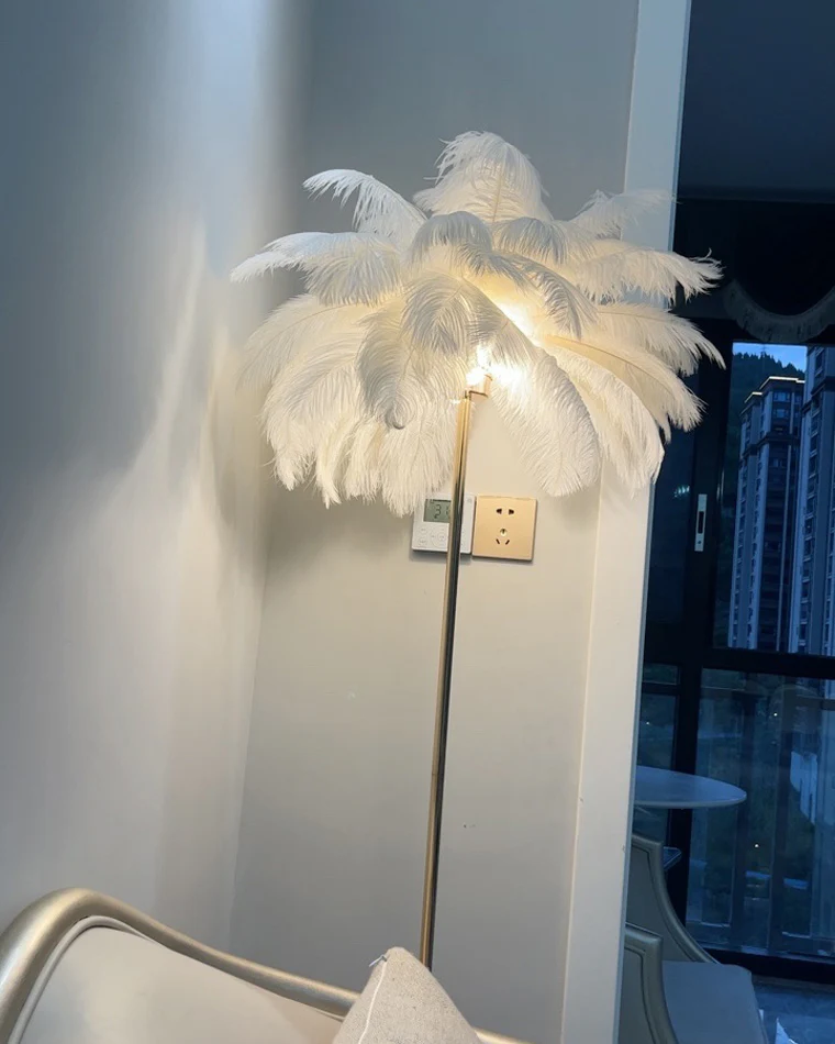 WOMO Feather Palm Tree Floor Lamp with Tray-WM7052 - Image 45
