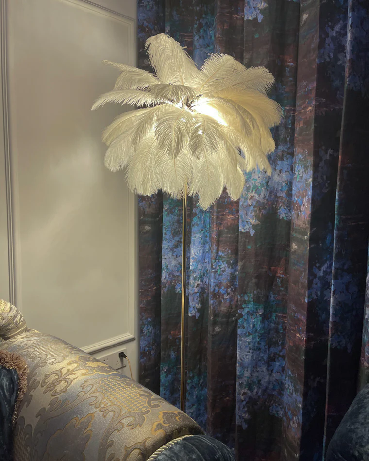 WOMO Feather Palm Tree Floor Lamp with Tray-WM7052 - Image 48