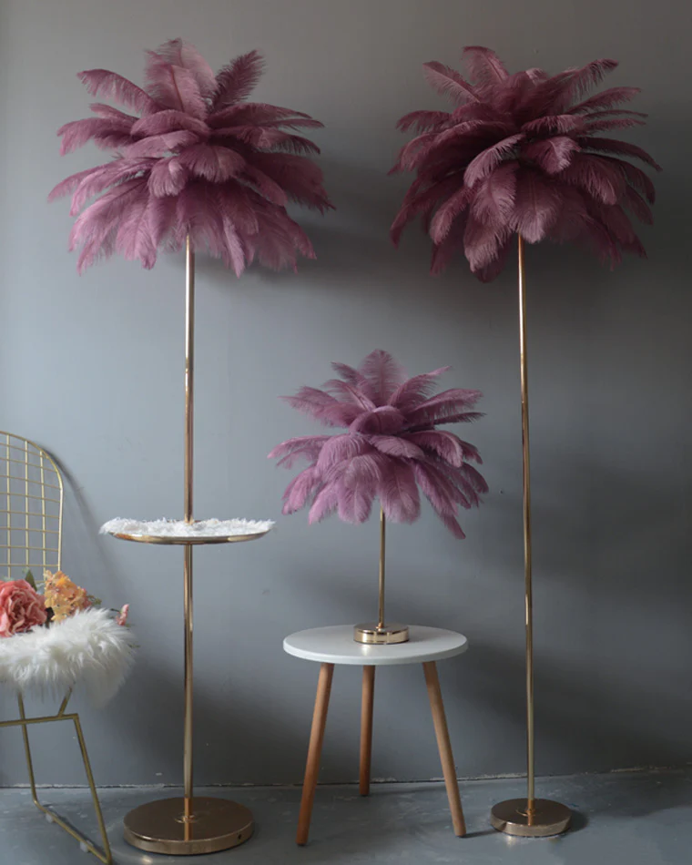 WOMO Feather Palm Tree Floor Lamp with Tray-WM7052 - Image 50