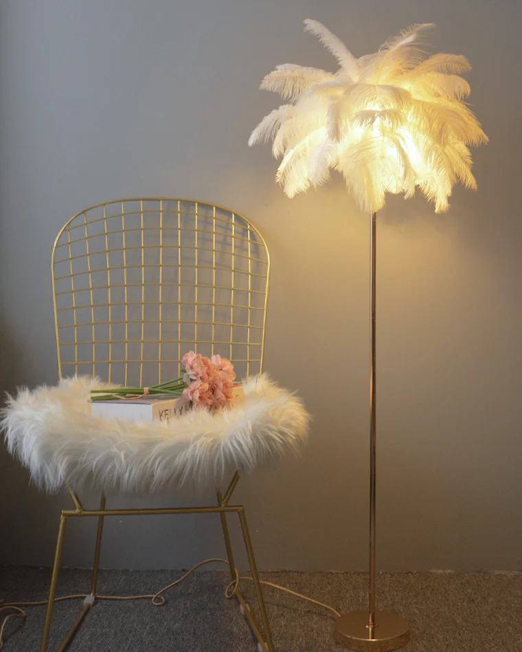WOMO Feather Palm Tree Floor Lamp with Tray-WM7052 - Image 51