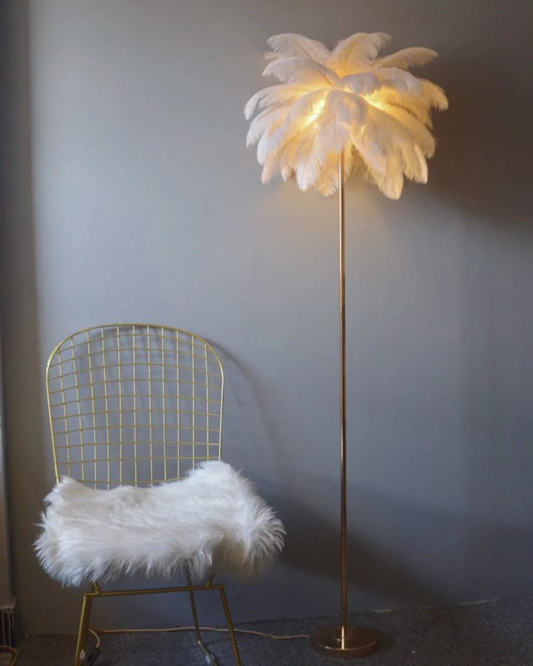 WOMO Feather Palm Tree Floor Lamp with Tray-WM7052 - Image 55