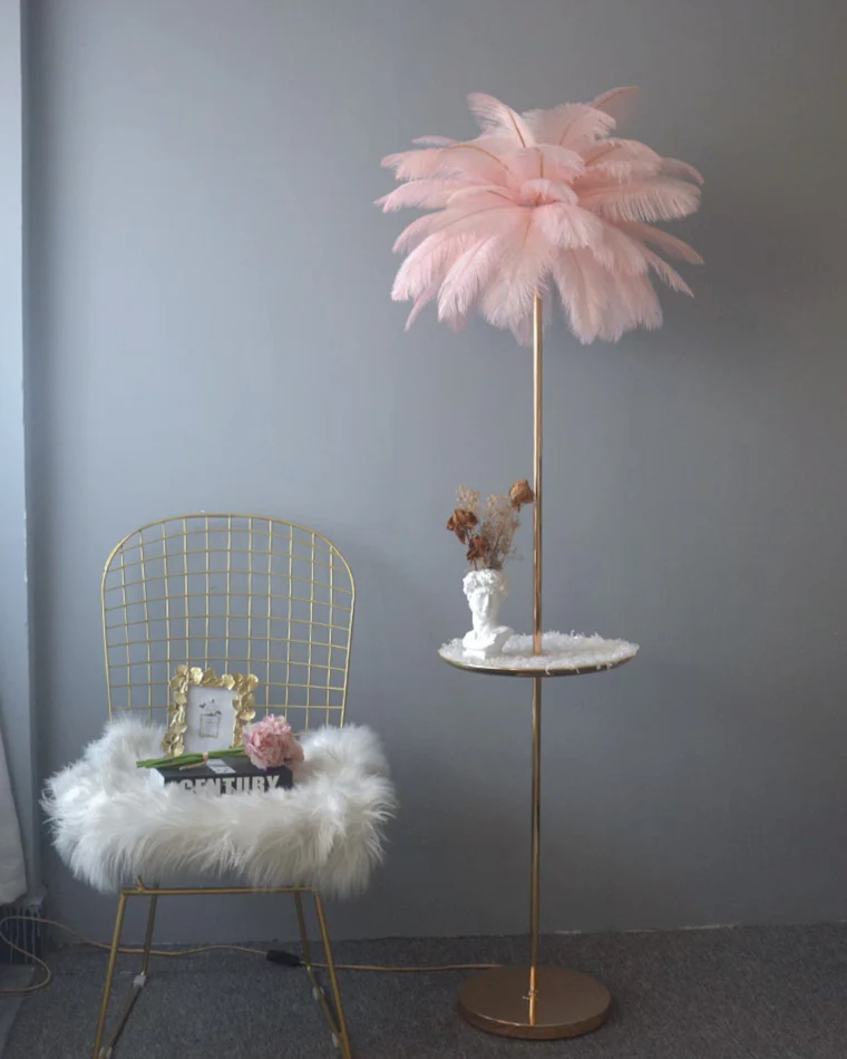 WOMO Feather Palm Tree Floor Lamp with Tray-WM7052 - Image 60