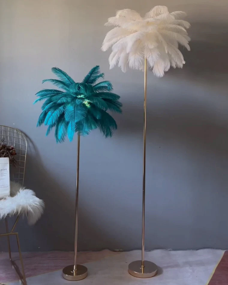 WOMO Feather Palm Tree Floor Lamp with Tray-WM7052 - Image 64
