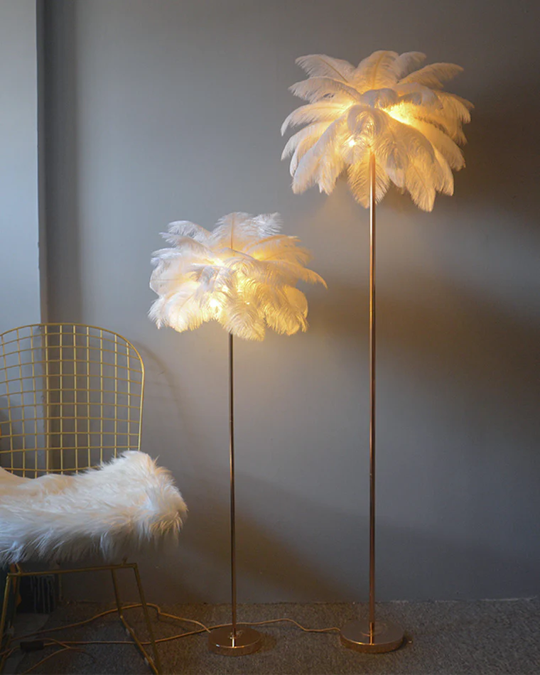 WOMO Feather Palm Tree Floor Lamp with Tray-WM7052 - Image 65