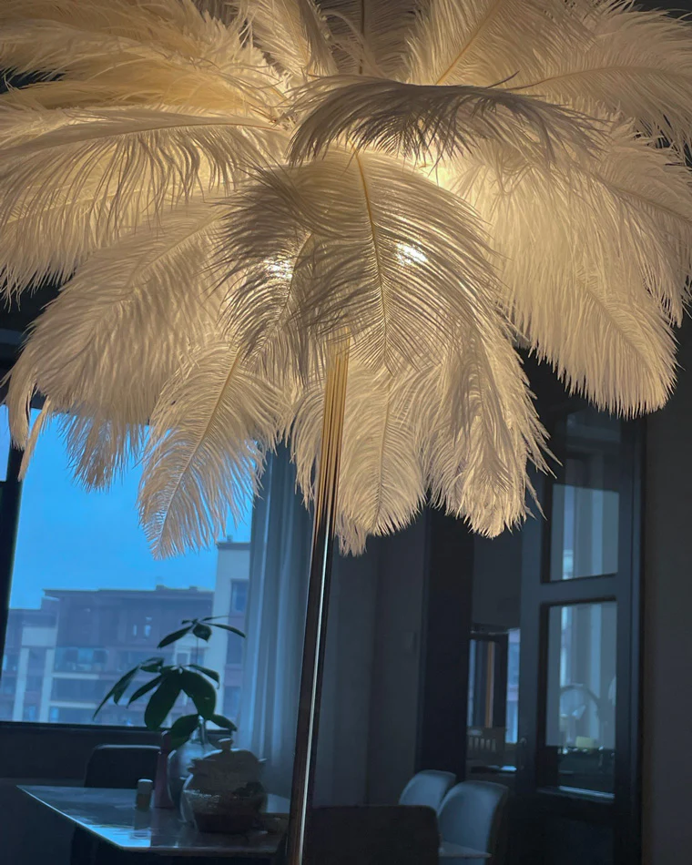 WOMO Feather Palm Tree Floor Lamp with Tray-WM7052 - Image 68