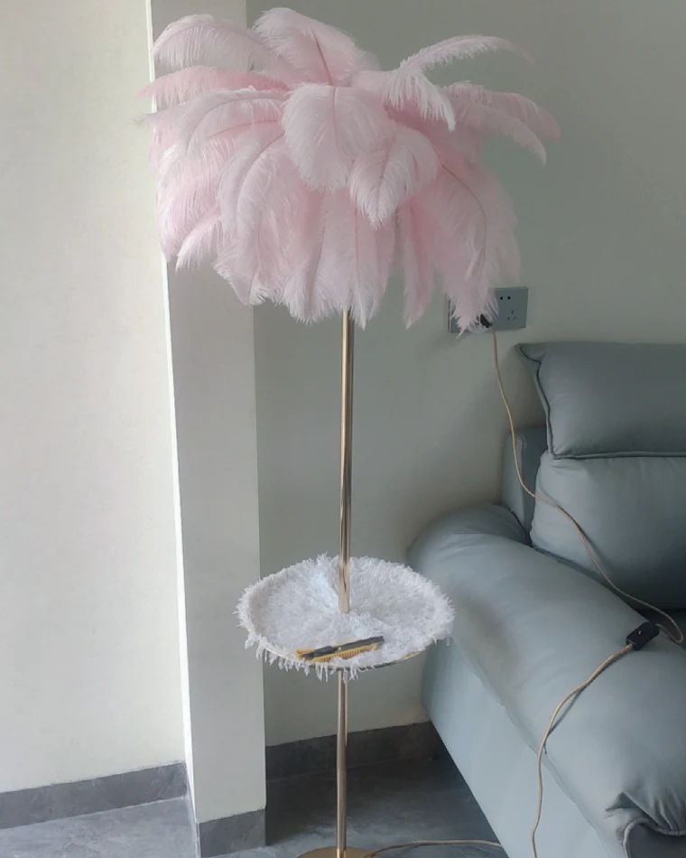 WOMO Feather Palm Tree Floor Lamp with Tray-WM7052 - Image 69