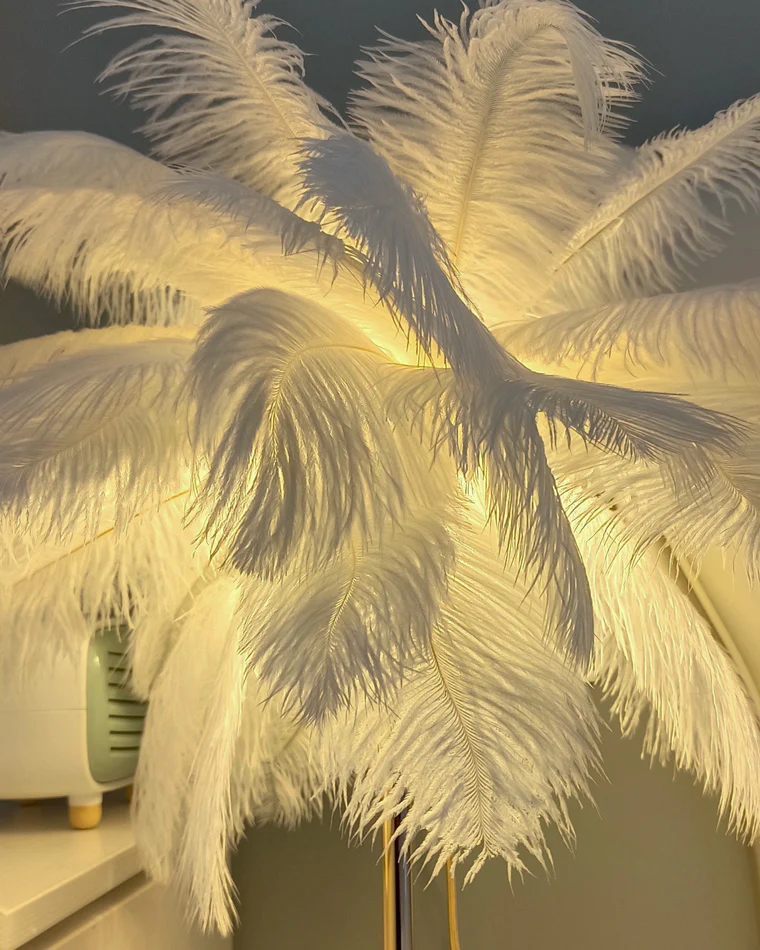 WOMO Feather Palm Tree Floor Lamp with Tray-WM7052 - Image 71