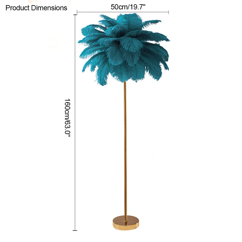 WOMO Feather Palm Tree Floor Lamp with Tray-WM7052 - Image 76