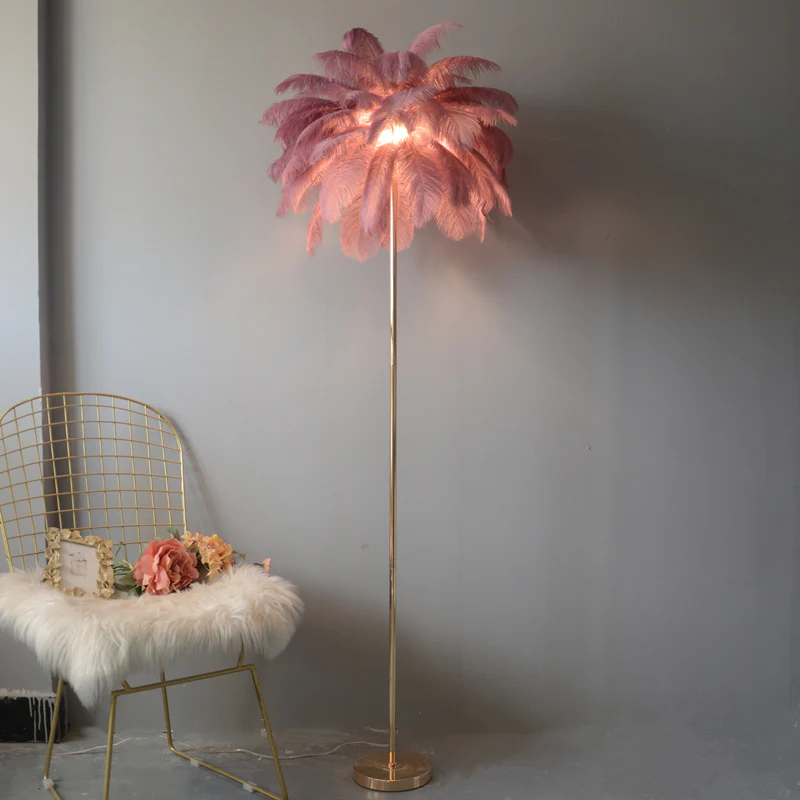 WOMO Feather Palm Tree Floor Lamp with Tray-WM7052 - Image 93
