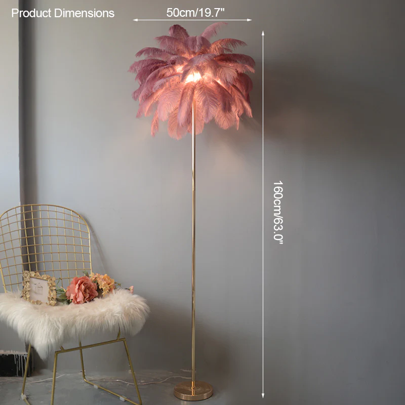 WOMO Feather Palm Tree Floor Lamp with Tray-WM7052 - Image 94