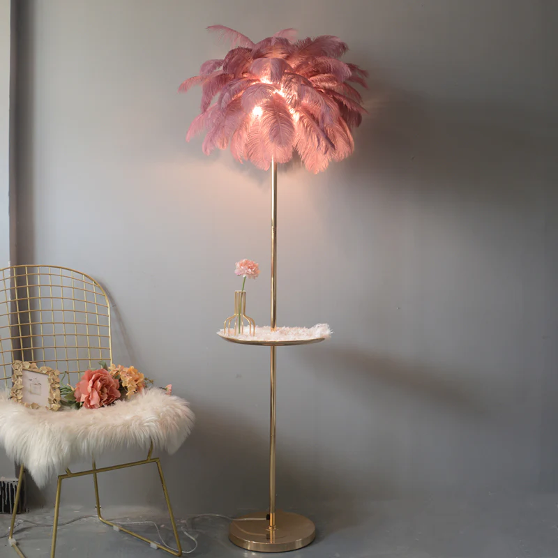 WOMO Feather Palm Tree Floor Lamp with Tray-WM7052 - Image 95