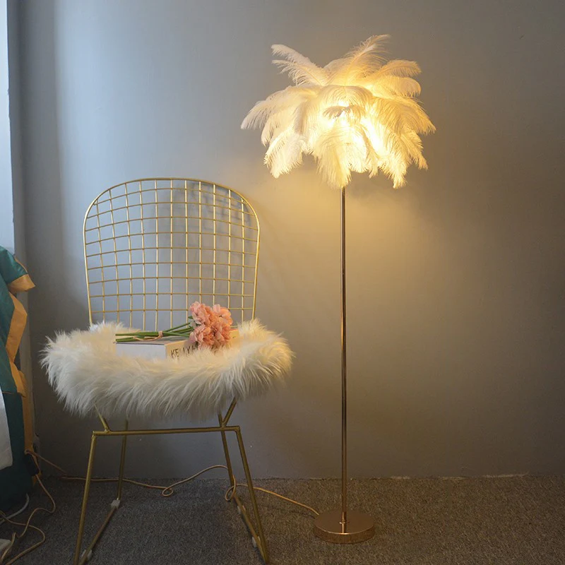 WOMO Feather Palm Tree Floor Lamp with Tray-WM7052 - Image 97