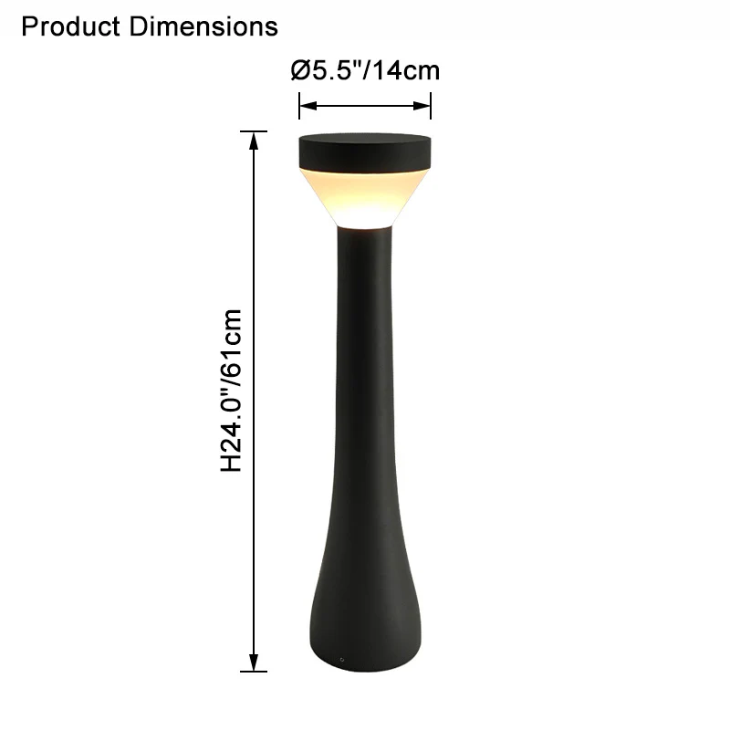 WOMO Mushroom Pathway Bollard Light-WM9112 - Image 22