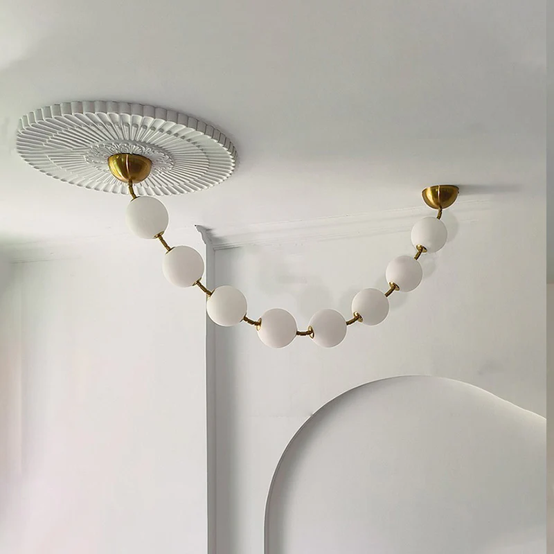 WOMO Pearl Acrylic Ball Chandelier-WM2705 - Image 11
