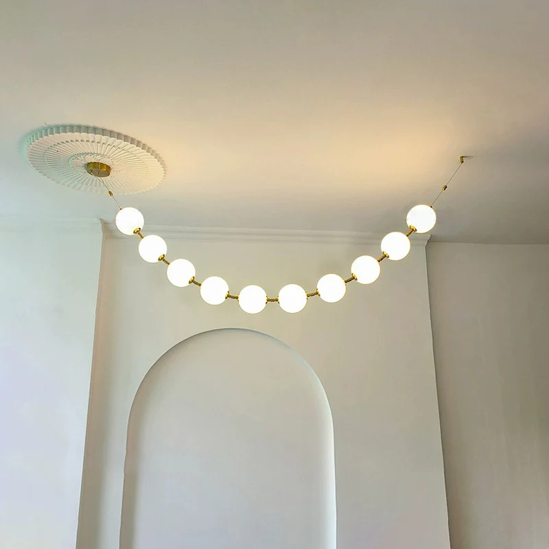 WOMO Pearl Acrylic Ball Chandelier-WM2705 - Image 13