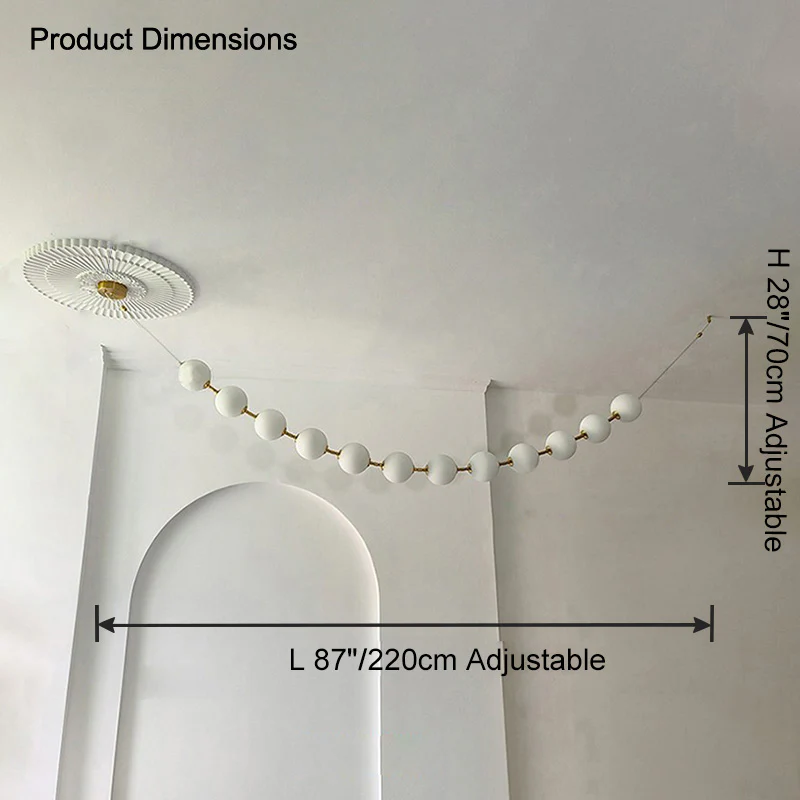 WOMO Pearl Acrylic Ball Chandelier-WM2705 - Image 16