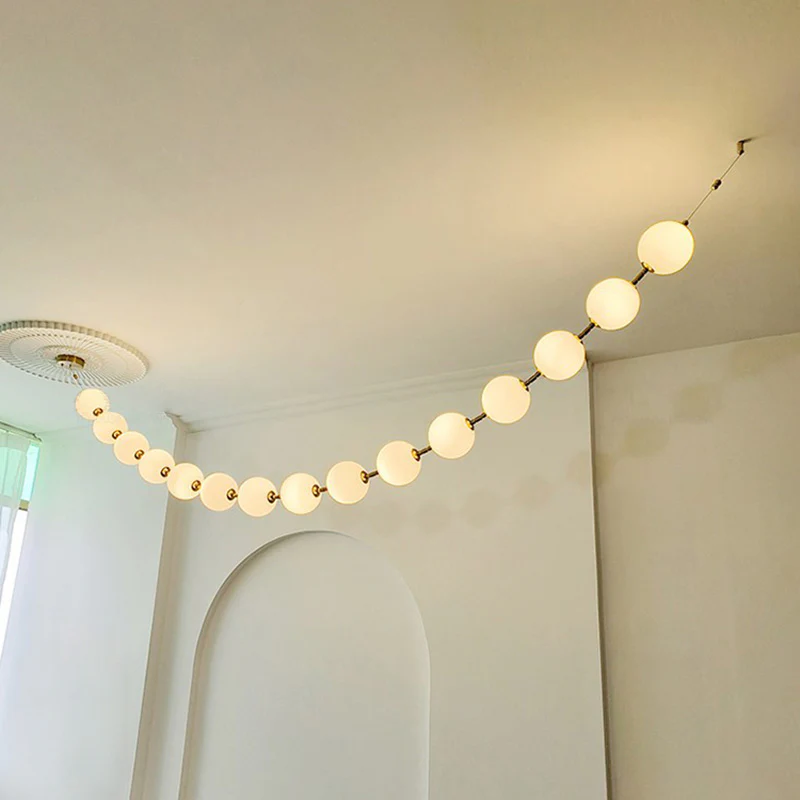 WOMO Pearl Acrylic Ball Chandelier-WM2705 - Image 17