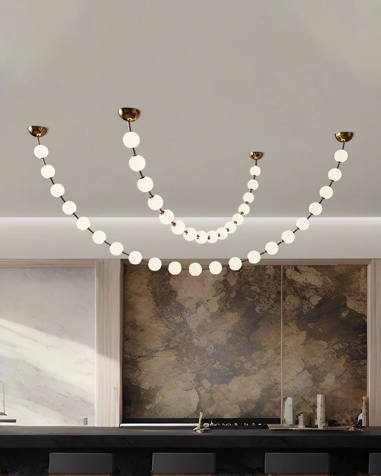 WOMO Pearl Acrylic Ball Chandelier-WM2705 - Image 3