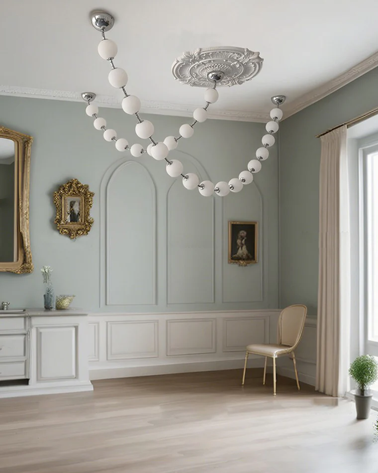 WOMO Pearl Acrylic Ball Chandelier-WM2705 - Image 4