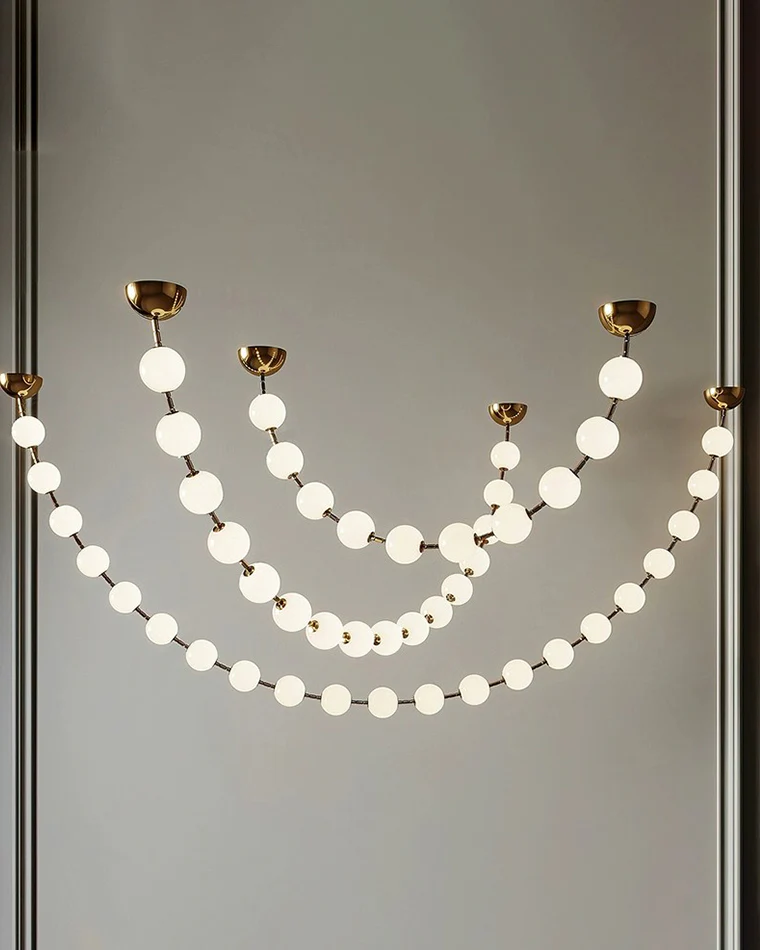 WOMO Pearl Acrylic Ball Chandelier-WM2705 - Image 5