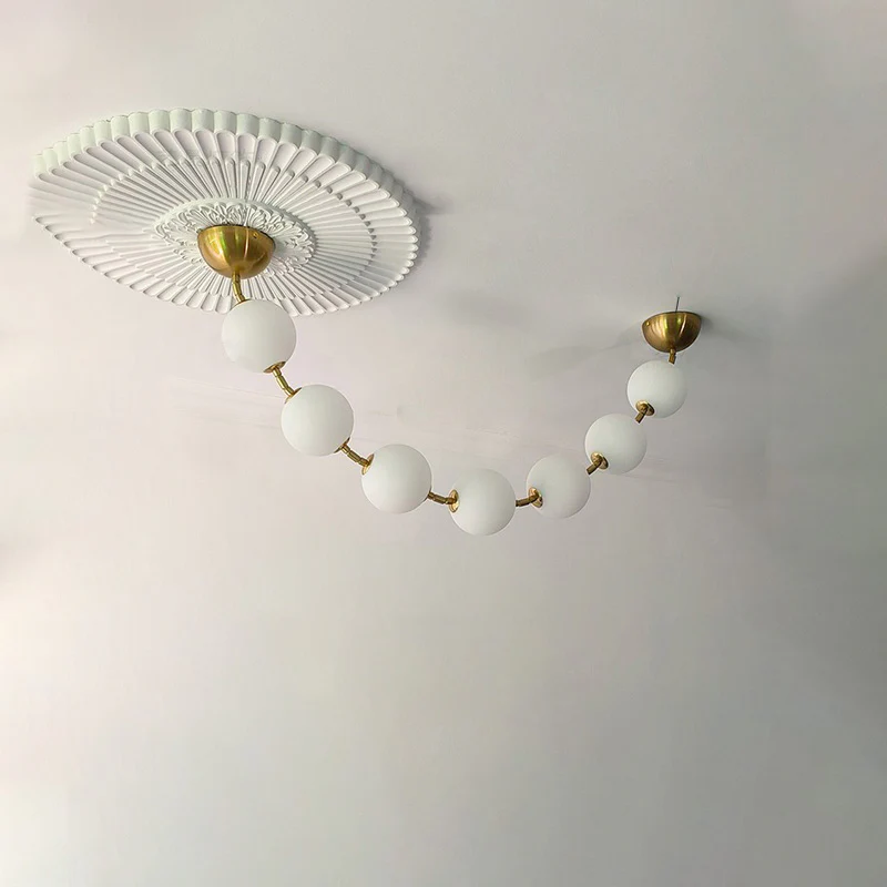WOMO Pearl Acrylic Ball Chandelier-WM2705 - Image 9