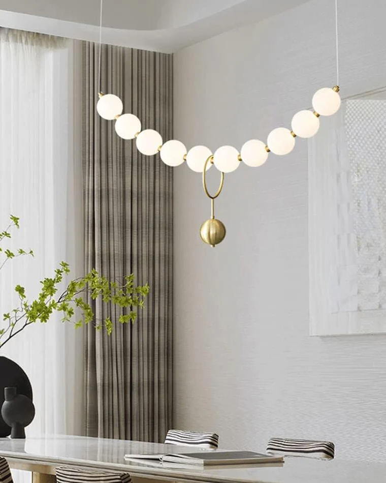 WOMO Pearl Brass Globe Dining Room Chandelier-WM2102b - Image 5