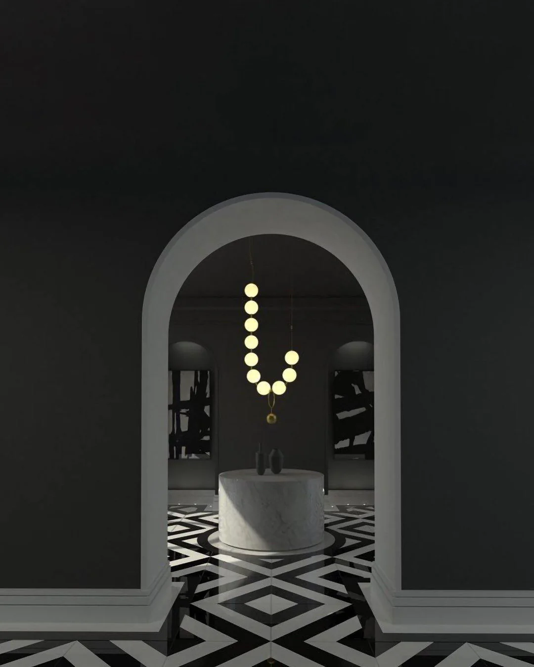 WOMO Pearl Brass Globe Dining Room Chandelier-WM2102b - Image 8