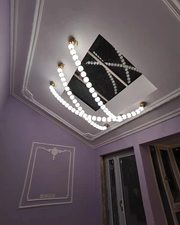 WOMO X-Pearl Necklace Chandelier-WM2799 - Image 12