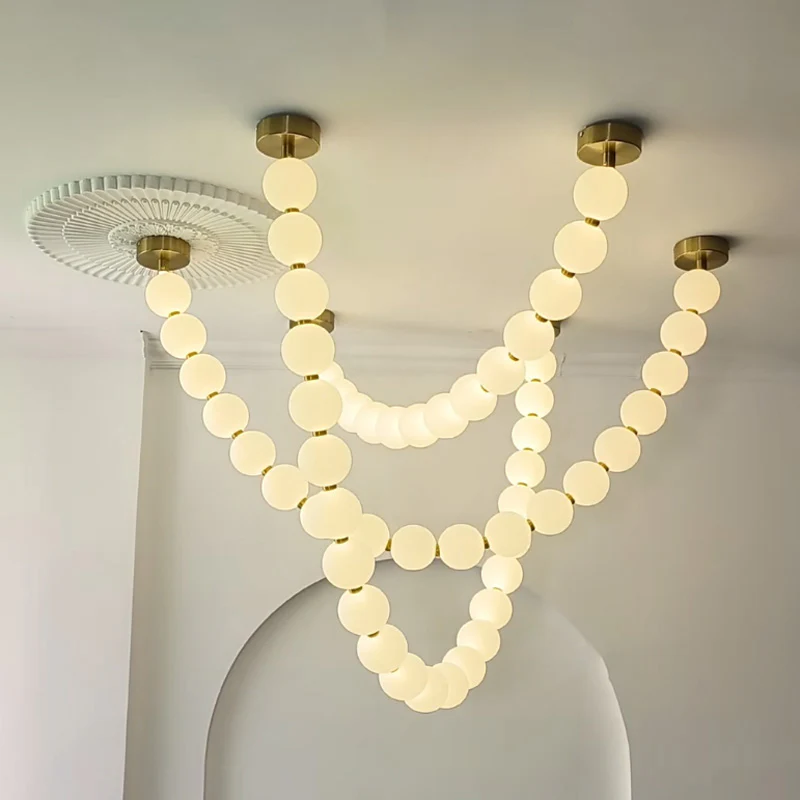 WOMO X-Pearl Necklace Chandelier-WM2799 - Image 38