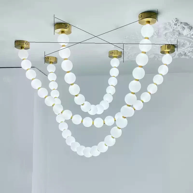 WOMO X-Pearl Necklace Chandelier-WM2799 - Image 39