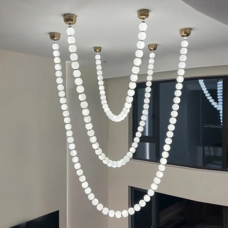 WOMO X-Pearl Necklace Chandelier-WM2799 - Image 4
