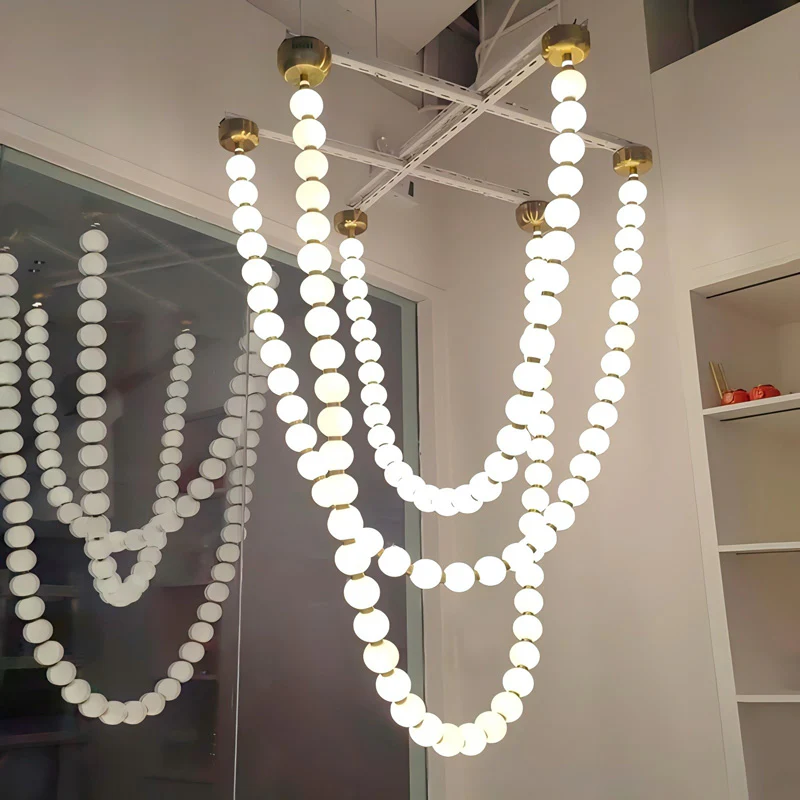 WOMO X-Pearl Necklace Chandelier-WM2799 - Image 41