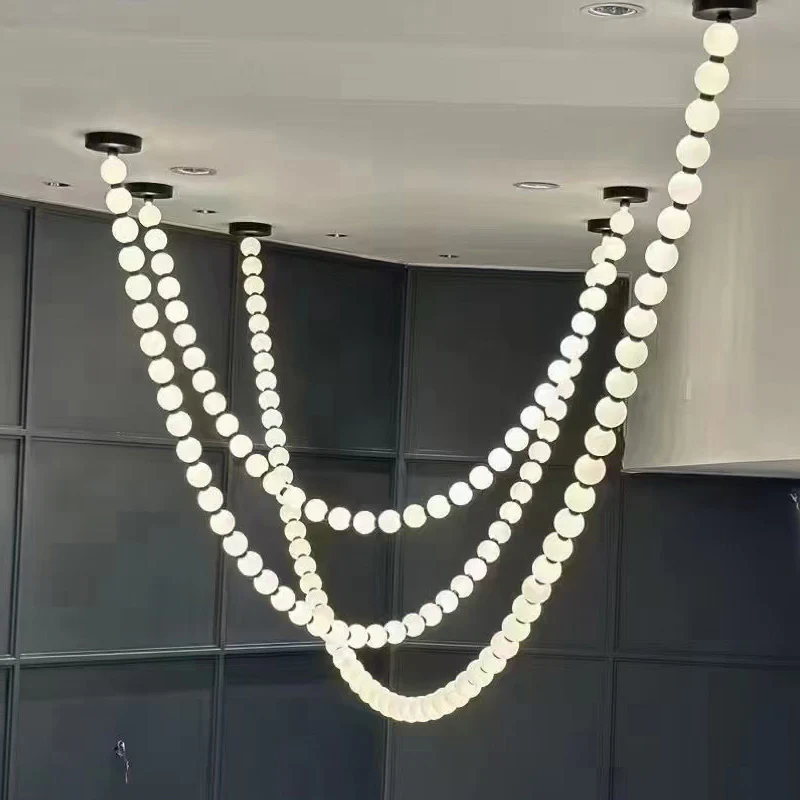 WOMO X-Pearl Necklace Chandelier-WM2799 - Image 43