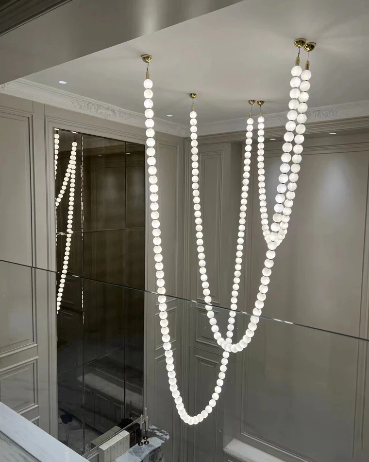 WOMO X-Pearl Necklace Chandelier-WM2799 - Image 5
