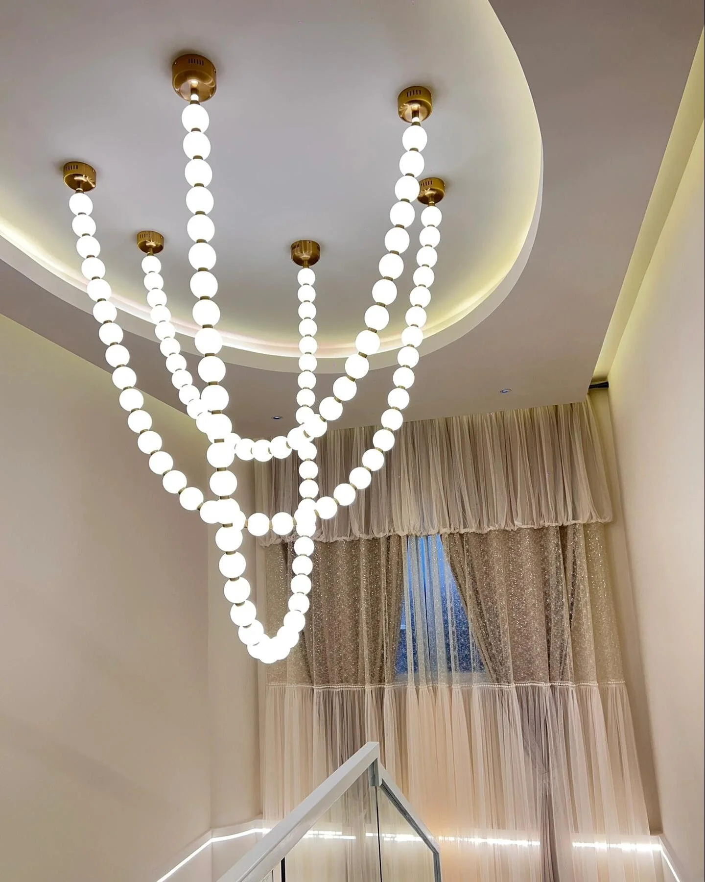 WOMO X-Pearl Necklace Chandelier-WM2799 - Image 6