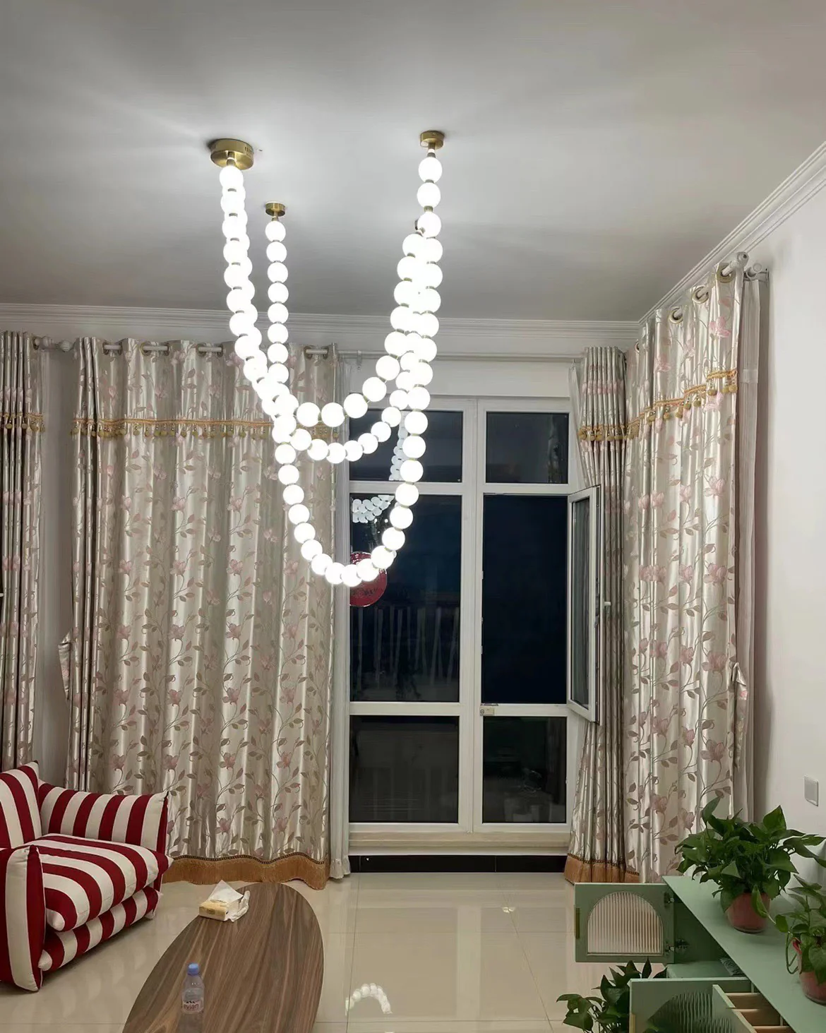 WOMO X-Pearl Necklace Chandelier-WM2799 - Image 7