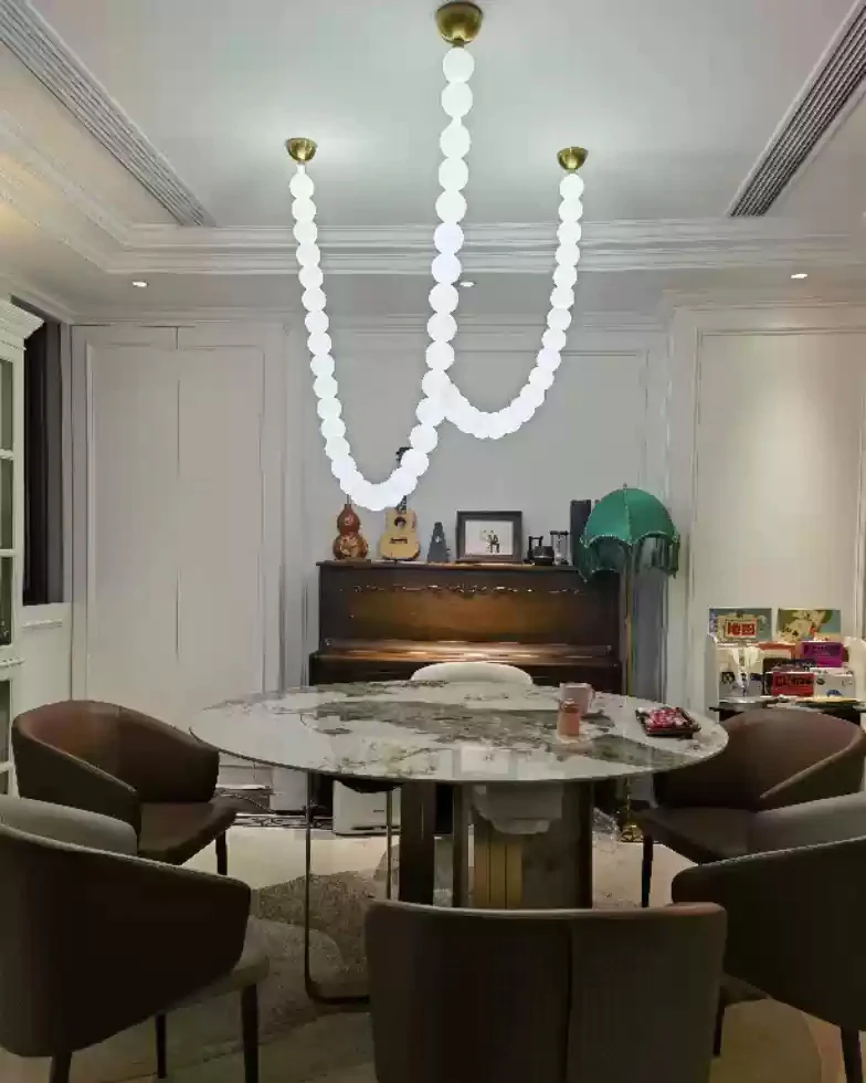 WOMO X-Pearl Necklace Chandelier-WM2799 - Image 8