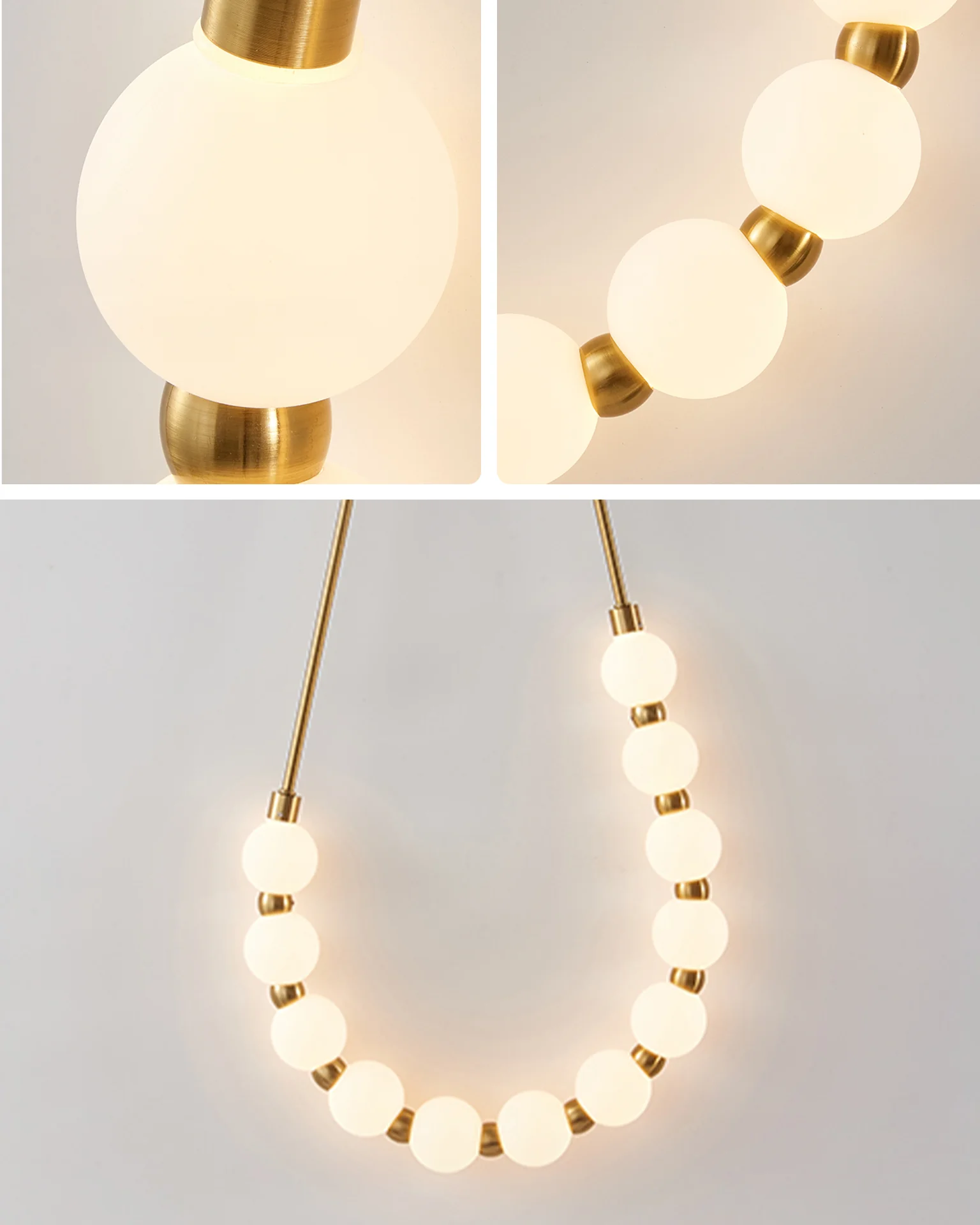 WOMO Pearl Necklace Elegent Wall Sconce-WM6145 - Image 12