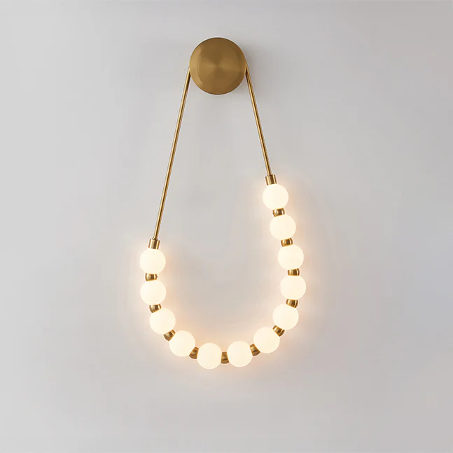 WOMO Pearl Necklace Elegent Wall Sconce-WM6145 - Image 13