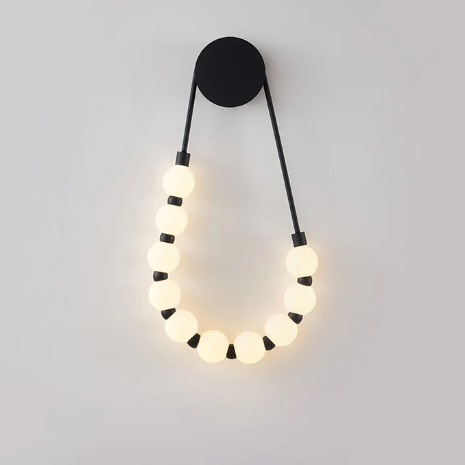 WOMO Pearl Necklace Elegent Wall Sconce-WM6145 - Image 14