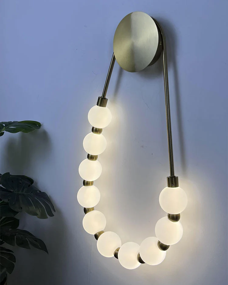 WOMO Pearl Necklace Elegent Wall Sconce-WM6145 - Image 5