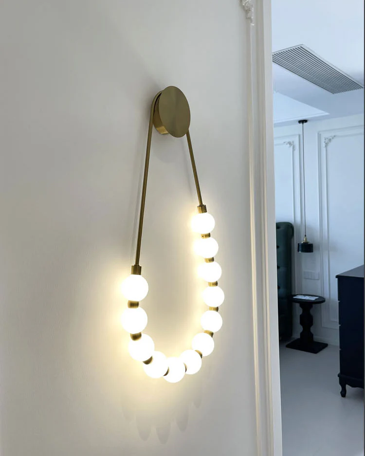 WOMO Pearl Necklace Elegent Wall Sconce-WM6145 - Image 6