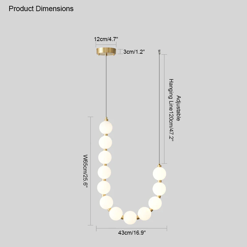 WOMO String Pearl Chandelier-WM2102 - Image 48
