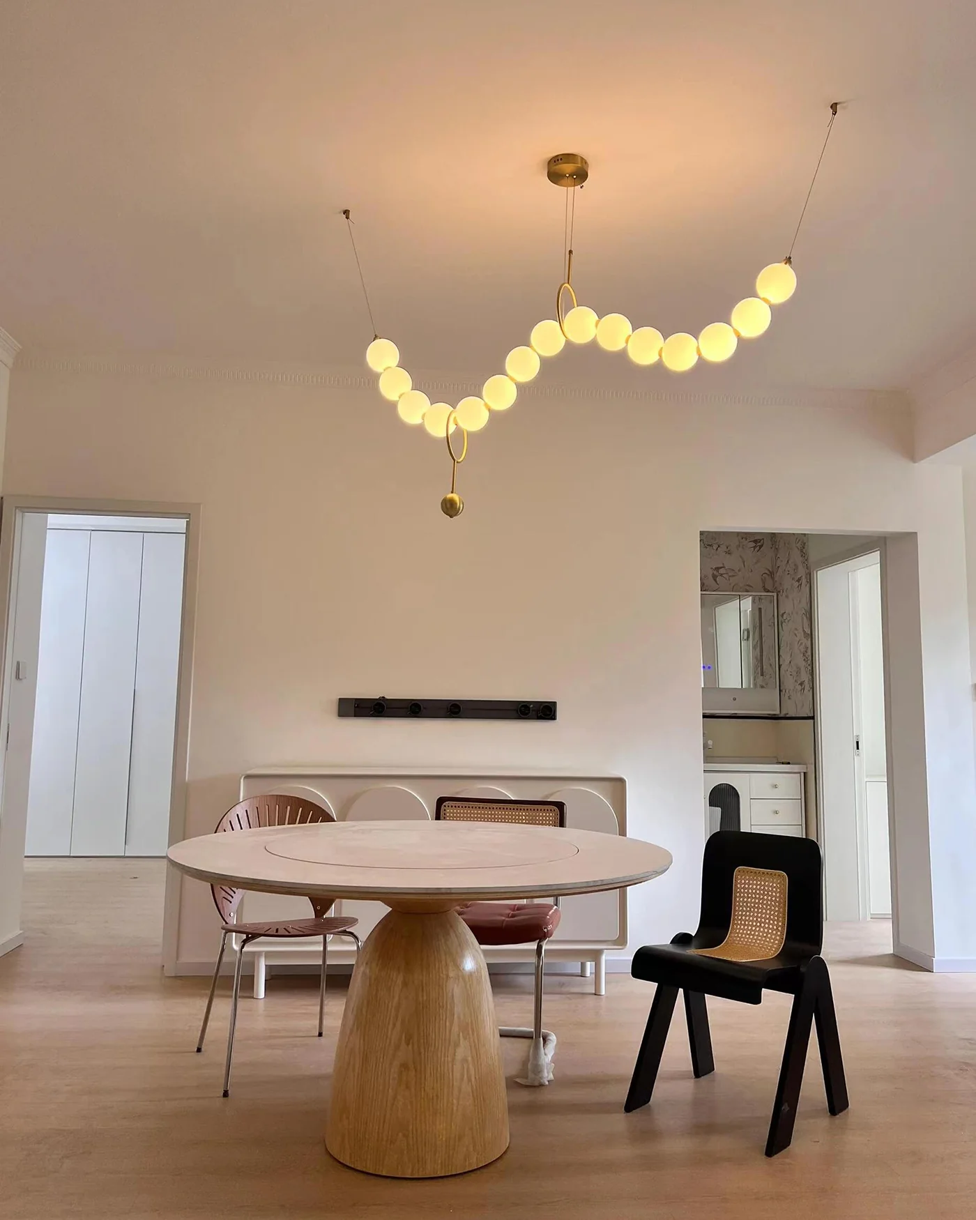 WOMO Pearl Brass Globe Dining Room Chandelier-WM2102a - Image 4